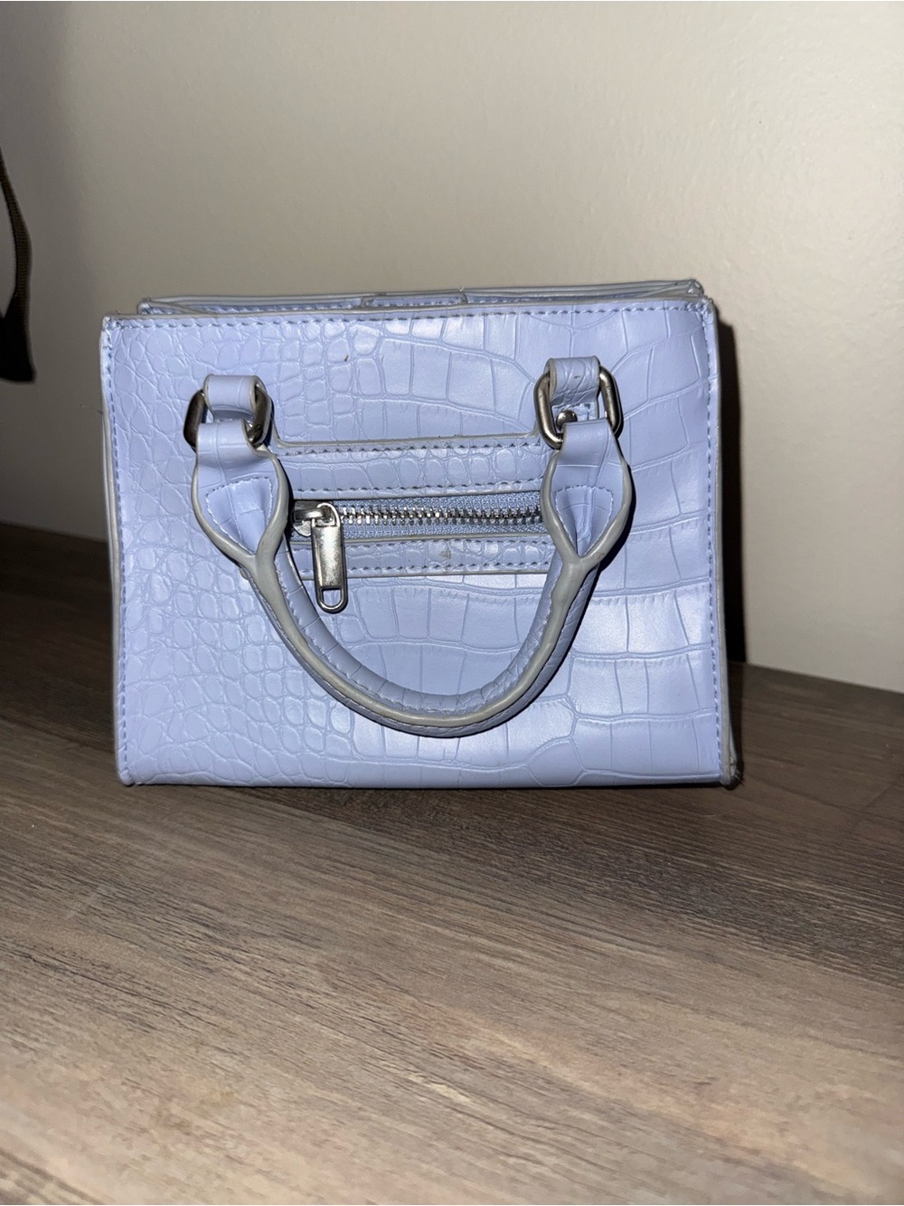 wild fable Lilac Croc-Embossed Mini Satchel Purse